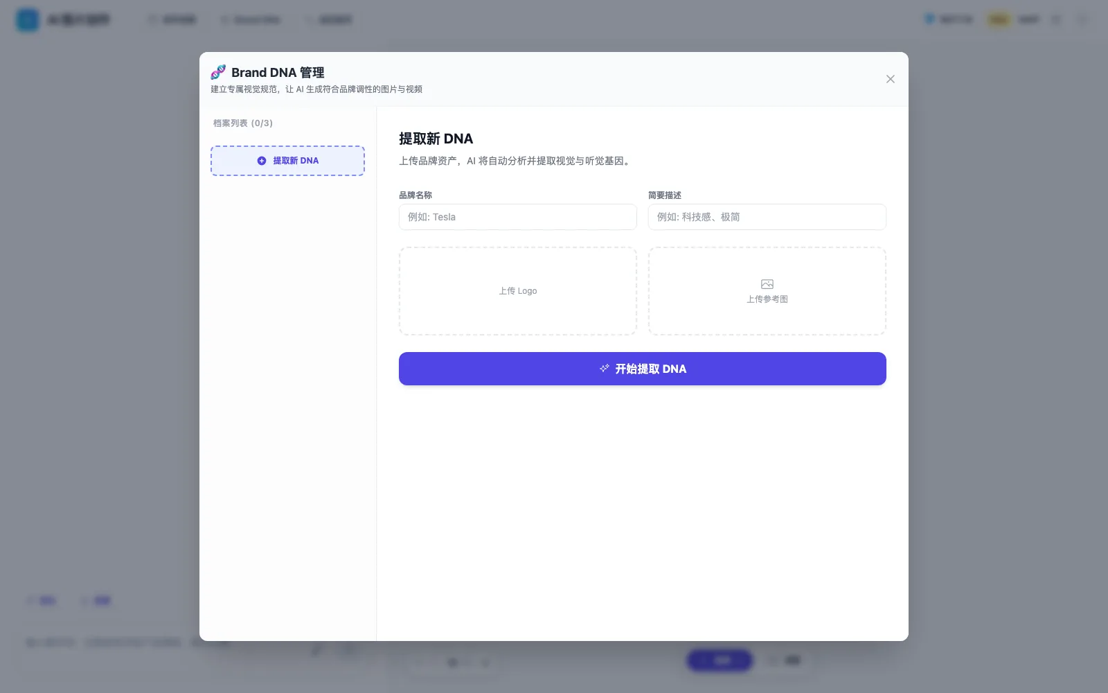 Muse 中文 Brand DNA 管理截图